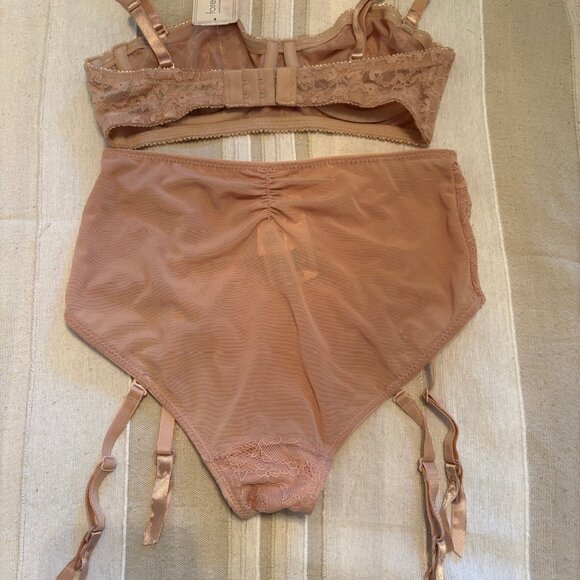 Forever 21 Vintage Style Lace Lingerie Set – Light Tan, NWT, 32B/S - Picture 7 of 10
